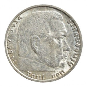 NĚMECKO III. ŘÍŠE, 5 marka 1938 J, Hindenburg, nep.rysky