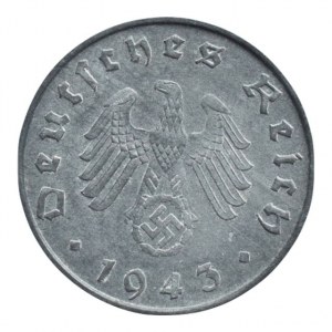 NĚMECKO III. ŘÍŠE, 10 pfennig 1943 B, R