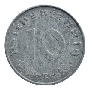 NĚMECKO III. ŘÍŠE, 10 pfennig 1943 E, R