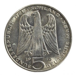 Spolková republika Německo, 5 Marka 1980 D - Vogelweide