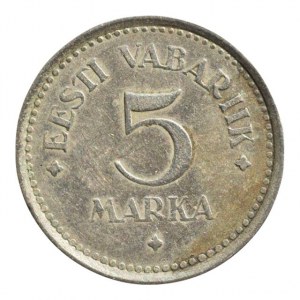 Estonsko, 5 marka 1922, KM# 3