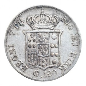 Itálie - Neapol a Sicilie, Ferdinand II. 1830 - 1859, 120 Grani 1834, nep.škr., fl.