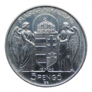 Maďarsko - regentství, Al 5 pengö 1943, škr.
