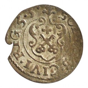 Polsko pod Švédskem, Kristína 1632 - 1654, 1 solidus 1653 Riga, nep.ned.