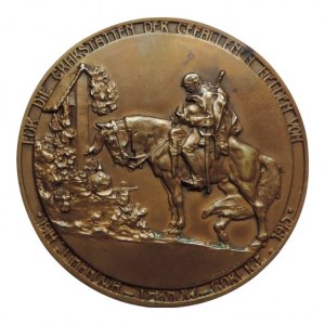 Polsko 1914-1918, AE medaile 60mm jednostranná, německý opis Für die Grabstätten der gefallenen Helden von Limanowa - Tarnow - Gorlice 1914/1915 sign. F. Mazura