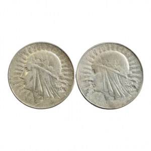 Polsko 1918-1939, 5 zlotých 1933, 1934, Parchimowicz 116c,d, 2 ks