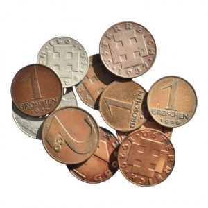 Rakousko - republika, drobné mince, předválečné ročníky, 11 ks