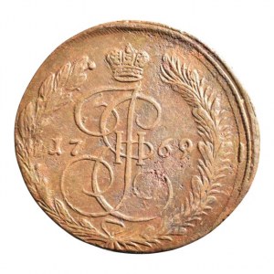 Rusko, Kateřina II. 1762-1796, 5 kopejka 1769 EM Jekatěrinburg, Bitkin II - 617