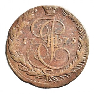 Rusko, Kateřina II. 1762-1796, 5 kopejka 1775 EM Jekatěrinburg, Bitkin II - 624