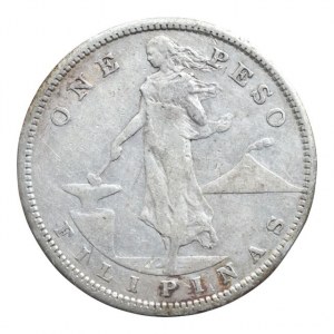 Filipíny - Americká administrativa (1903 - 1945), 1 peso 1907, Ag800, 20g, KM# 172