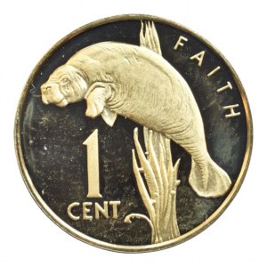 Guyana, 1 cent 1976, z leštěného razidla