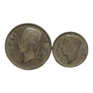 Irák, Ghazi 1933-1939, 50 Fils 1938 + 20 Fils 1938, 2 ks Ag 500/1000