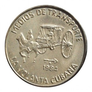 Kuba, 1 peso 1984, sbírkové