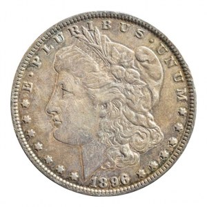 USA, Dolar 1896 - Morgan, Philadelphia, KM.110, Ag 900, patina, dr.škr.