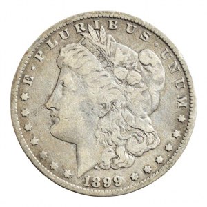 USA, Dolar 1899 - Morgan, New Orleans, KM.110, Ag 900