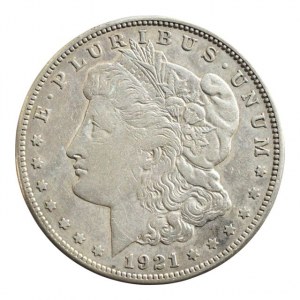 USA, Dolar 1921 - Morgan, San Francisco, KM.110, Ag 900
