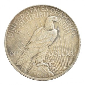 USA, Dolar 1922 - mírový, Philadelphia, KM.150, Ag 900, patina