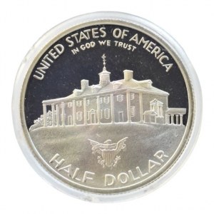USA, 1/2 dollar 1982 S, George Washington, Ag900, 12.5g, kapsle