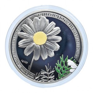 Arménie, 1000 Dram 2010, Tanacetum zangezuricum, Ag 925, 28.28g, kapsle, cert., orig.etue