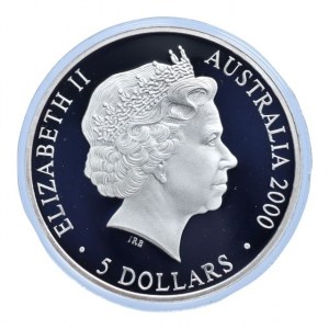 Austrálie, 5 dolar 2000 OH Sydney - Koala, Ag999, 31.635g, kapsle