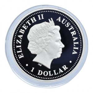 Austrálie, 1 dolar 2008 Oběvte Austrálii - Kakadu, Ag999, 31.1035g, kapsle, cert., orig.etue