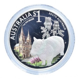 Austrálie, 1 dolar 2010, South Australia, Ag999, 31.135g, kapsle, cert., orig.etue