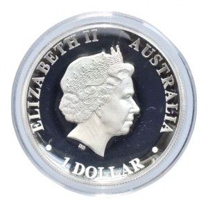 Austrálie, 1 dolar 2012, Kookaburra, Ag999, 31.1035g, 32.6mm, tloušťka 6mm!, kapsle