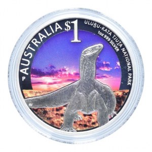 Austrálie, 1 dolar 2014, Uluru-Kata Tjuta National Park, Ag999, 31.135g, kapsle, cert., orig.etue