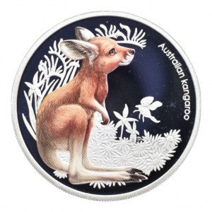 Austrálie, 50 cent 2010 Australian Bush Babies II: Kangaroo, 15.591g, čtvercová kapsle