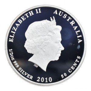 Austrálie, 50 cent 2010 Australian Bush Babies II: Glider, 15.591g, čtvercová kapsle