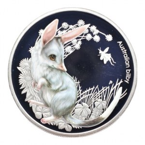 Austrálie, 50 cent 2011 Australian Bush Babies II: Bilby, 15.591g, čtvercová kapsle