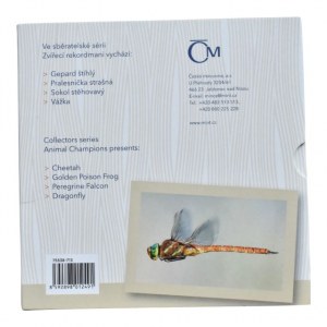 ČR/Niue Island, 1 dolar 2019 - Zvířecí rekordmani - Vážka Dragonfly, Ag 999, 31.1g, 37mm, patinováno, kapsle, orig.obal