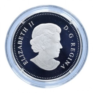 Kanada, 20 dolar 2010 Leaf Crystal Raindrop, stříbrná barevná mince, Ag999, 31.39g, kapsle, cert., orig.etue