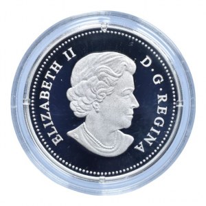 Kanada, 20 dolar 2011 Wild Rose, stříbrná barevná mince, Ag999, 31.39g, kapsle, cert., orig.etue
