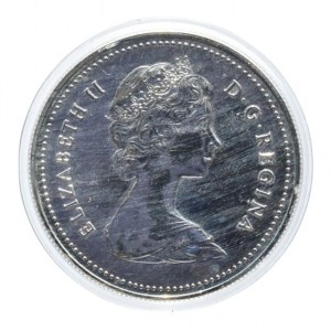 Kanada, 1 dolar 1980, 100. výročí arktických území, Ag500, 23.32g, kapsle