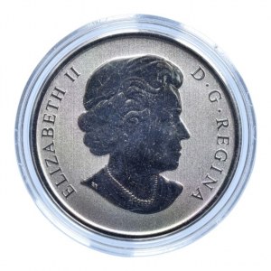 Kanada, 25 cent 2012 Aster with Bumble bee, barevná mince, kapsle, cert., orig.etue