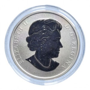 Kanada, 25 cent 2013 American Robin, barevná mince, kapsle, cert., orig.etue