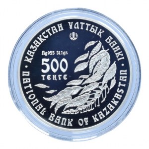 Kazachstán, 500 tenge 2010, Papaver Pavoninum, Ag 925, 31.1g, kapsle, cert., orig.etue