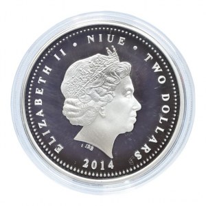 Niue, 2 dolar 2014 Black Rhinoceros, Ag999, 31.1g, kapsle, cert., orig.etue