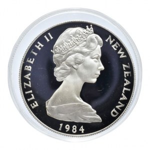 Nový Zéland, 1 dolar 1984, Black Robin, Ag925, 27.216g, kapsle