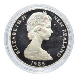 Nový Zéland, 1 dolar 1985, Black Stilt, Ag925, 27.2g, kapsle