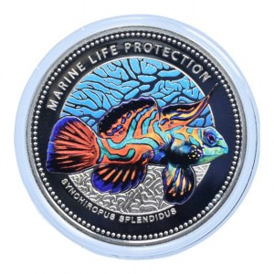 Palau, 5 dolar 2013 Synchiropus splendidus Marine Life Protection, Ag 925, 25g, kapsle, cert., orig.etue