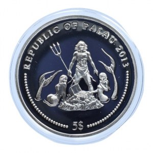 Palau, 5 dolar 2013 Synchiropus splendidus Marine Life Protection, Ag 925, 25g, kapsle, cert., orig.etue