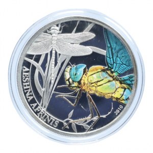 Palau, 2 dolar 2010, Vážka, Ag925, 15.5g kapsle