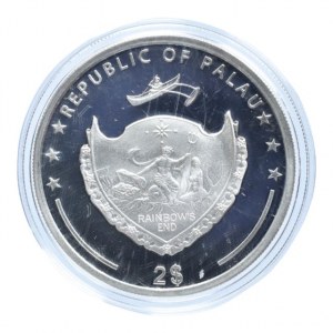 Palau, 2 dolar 2010, Vážka, Ag925, 15.5g kapsle