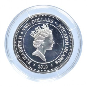 Pitcairnovy ostrovy, 2 dolar 2010, Melanocetus Johnsonii, Ag925, 15.55g, kapsle