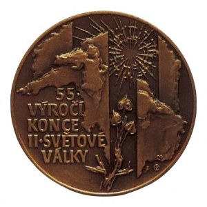 Vitanovský, M., 55.výročí konce 2.světové války, Bz 40 mm, r. 2000, MK, etue