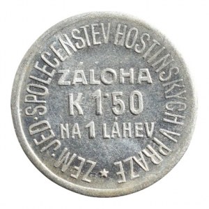 Praha - pivní známka, Al, 26 mm