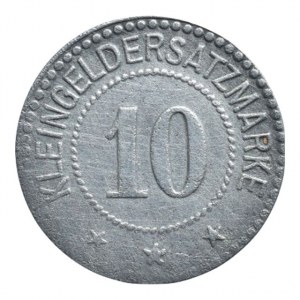 známka 10 heller Kleingeldersatzmarke, Zn 20mm