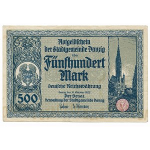 Gdaňsk, 500 marek 1922